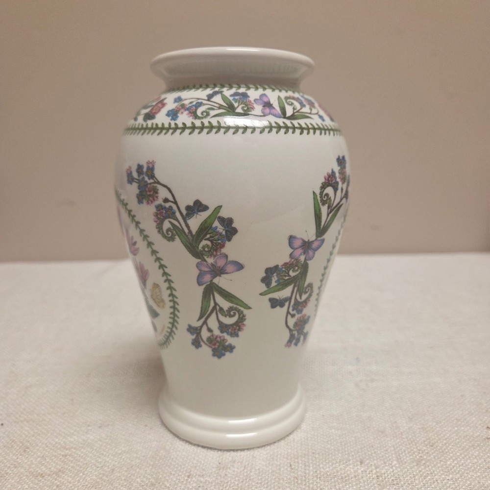 Portmeirion Vase Susan Williams-Ellis Botanical Floral 1991 England